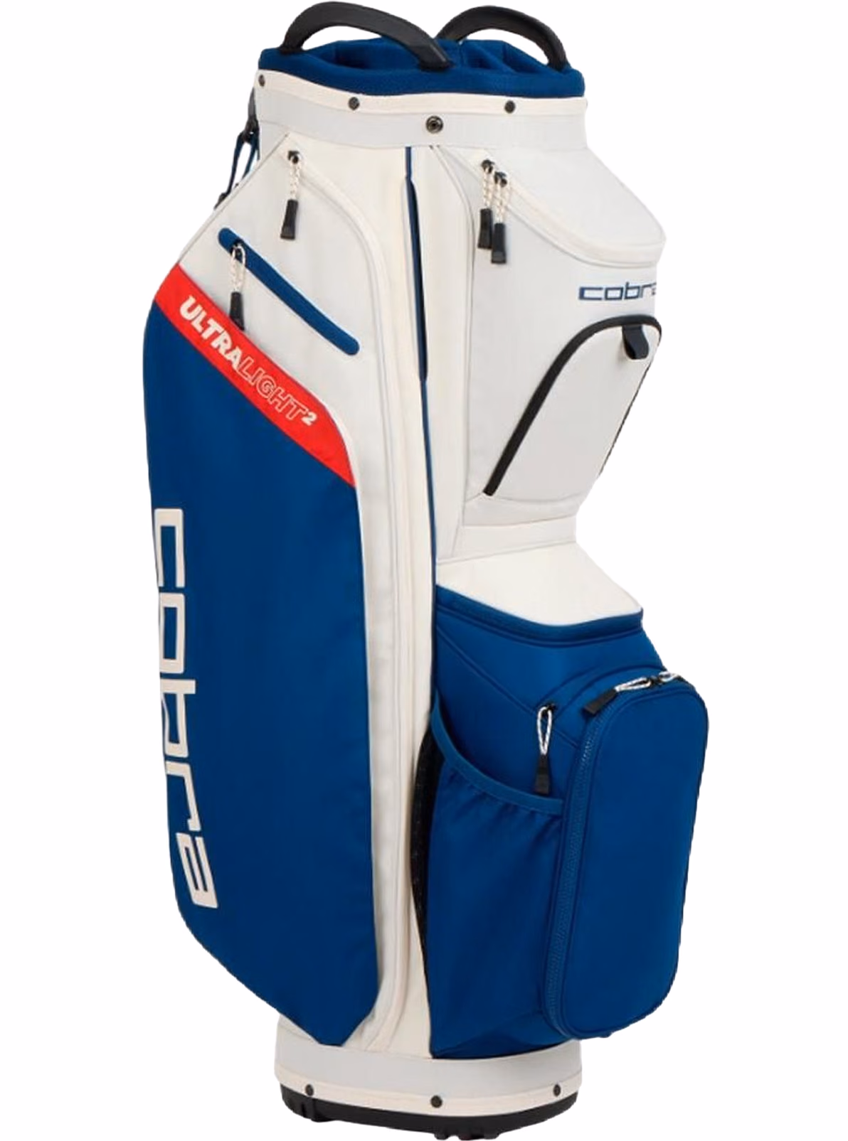 Cobra Ultralight 2 Cart Bag rood, crème, blauw